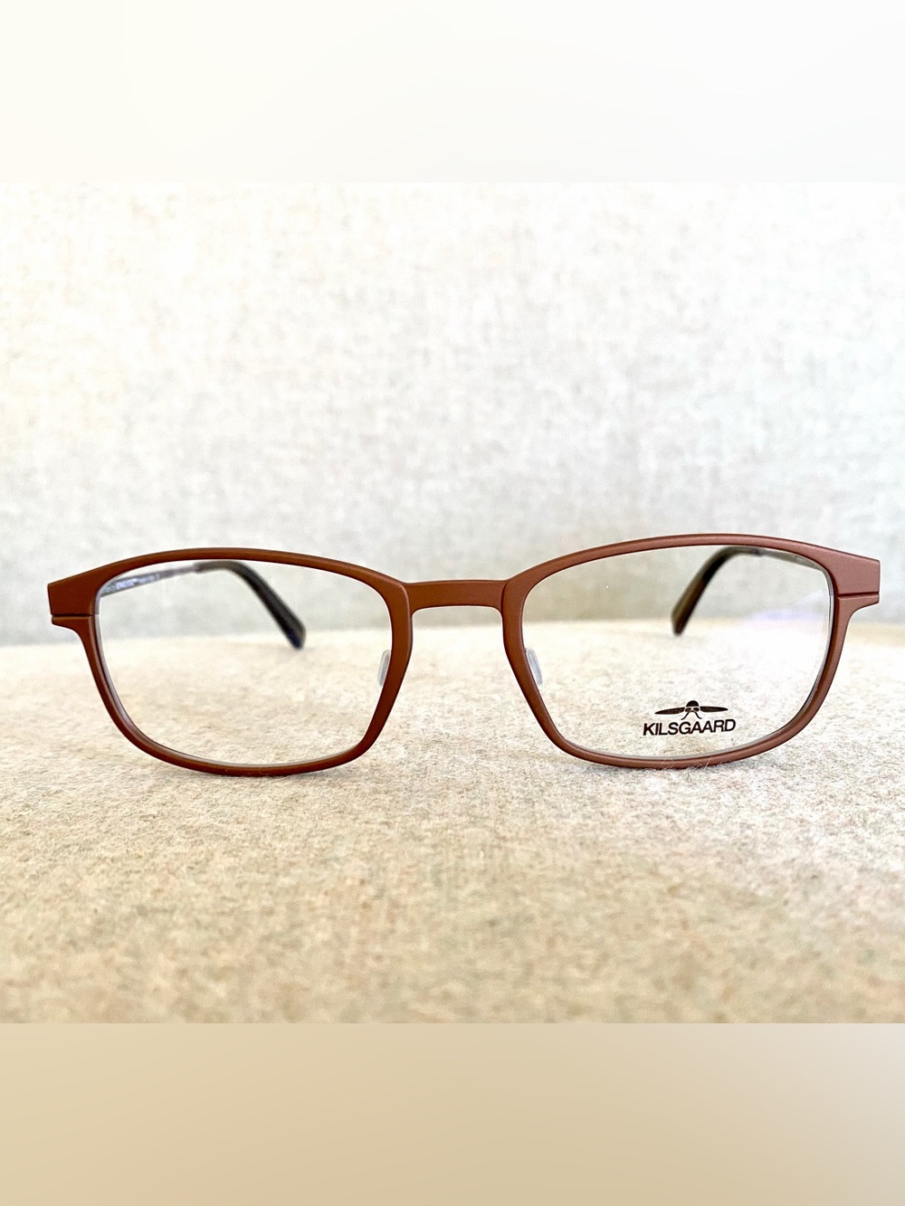 Brand New Kilsgaard Matte Brown Silver Titanium Unisex Lightweight Eyeglasses